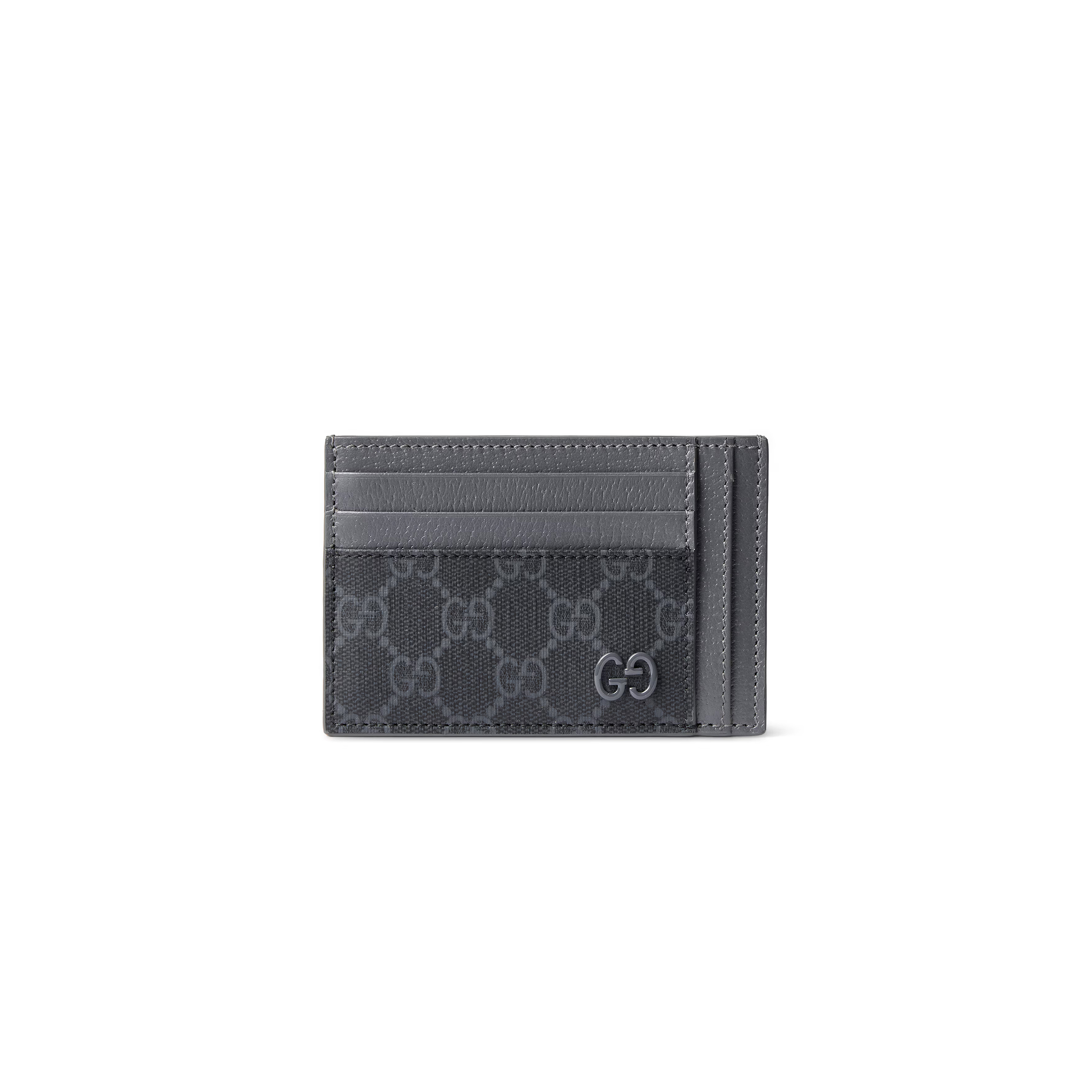 GUCCI GREY TRIM GG CARD CASE 856561 (12*8cm) GUCCI GREY TRIM GG CARD CASE 856561 (12*8cm)
